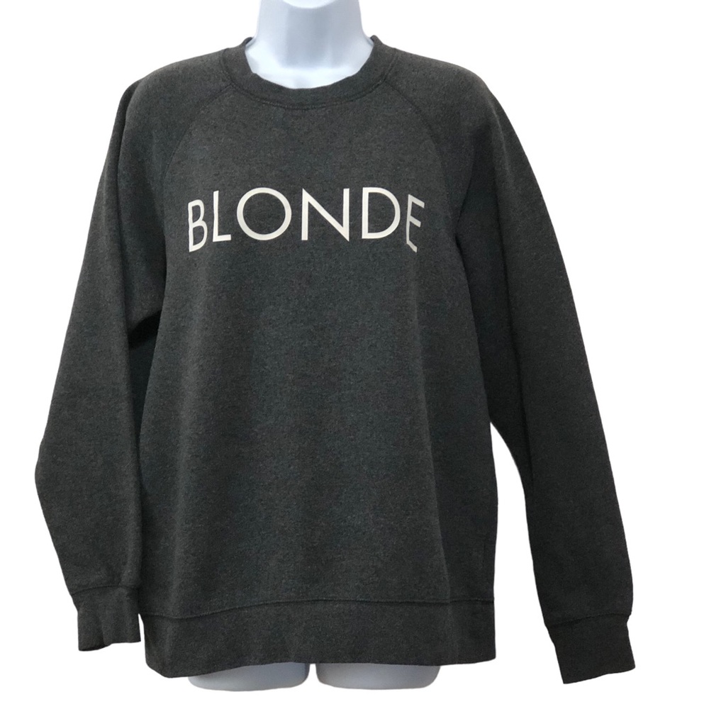 Brunette the Label BLONDE Sweatshirt Top Dark Gray Size L